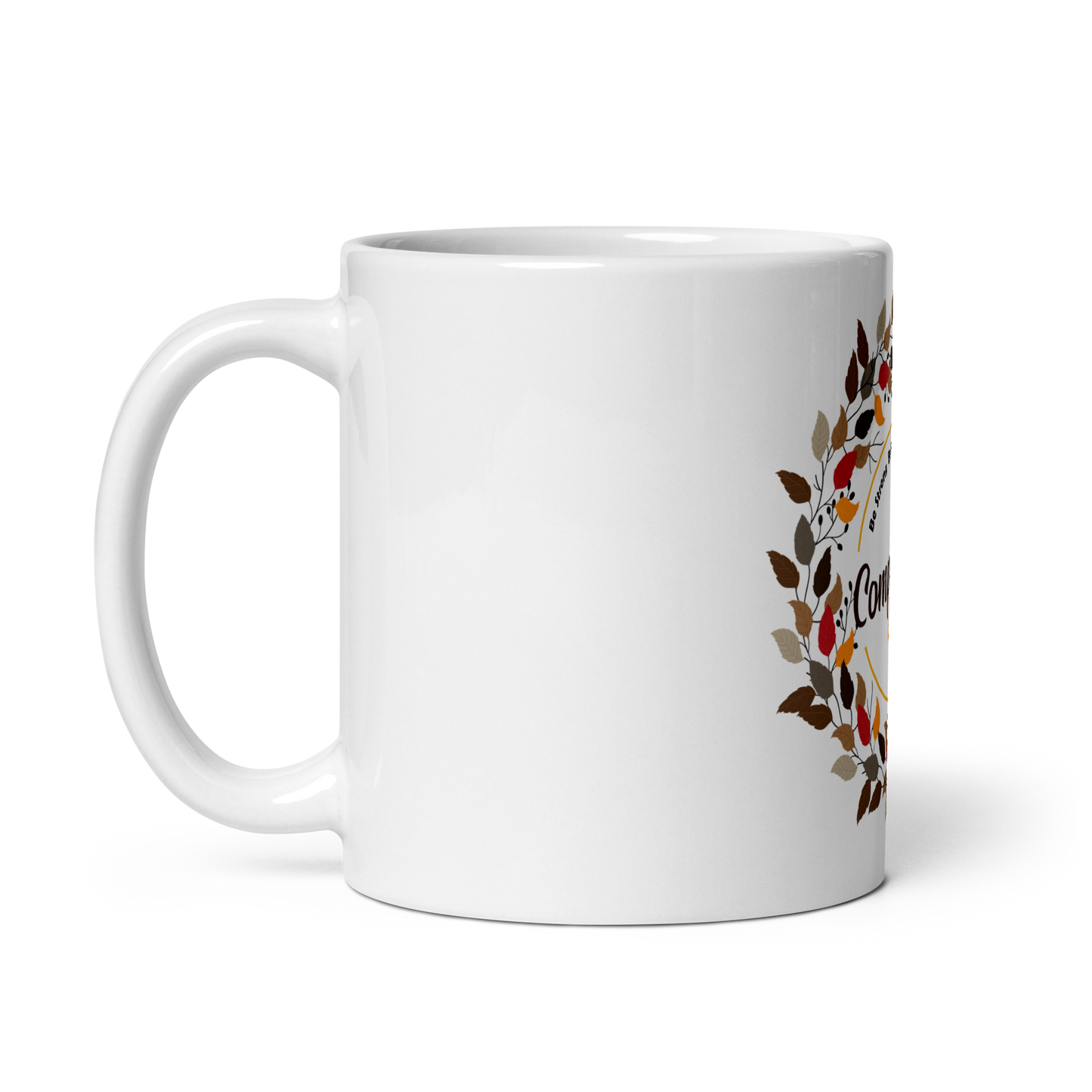 White glossy mug