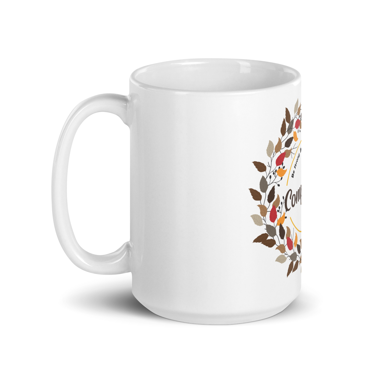 White glossy mug