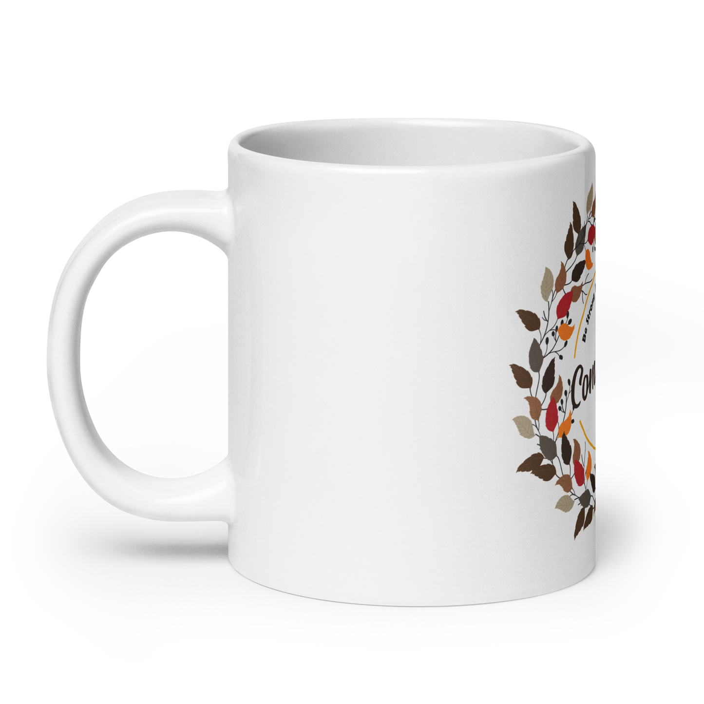 White glossy mug