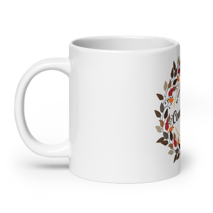 White glossy mug